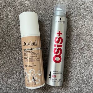 Bundle of curly hair care products